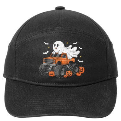 Monster Truck Boy Ghost Pumpkin Halloween Costume 7-Panel Snapback Hat