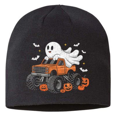 Monster Truck Boy Ghost Pumpkin Halloween Costume Sustainable Beanie