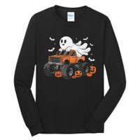 Monster Truck Boy Ghost Pumpkin Halloween Costume Tall Long Sleeve T-Shirt