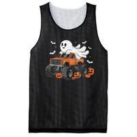 Monster Truck Boy Ghost Pumpkin Halloween Costume Mesh Reversible Basketball Jersey Tank