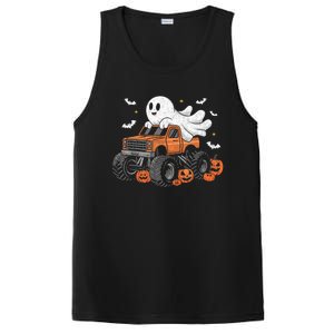 Monster Truck Boy Ghost Pumpkin Halloween Costume PosiCharge Competitor Tank