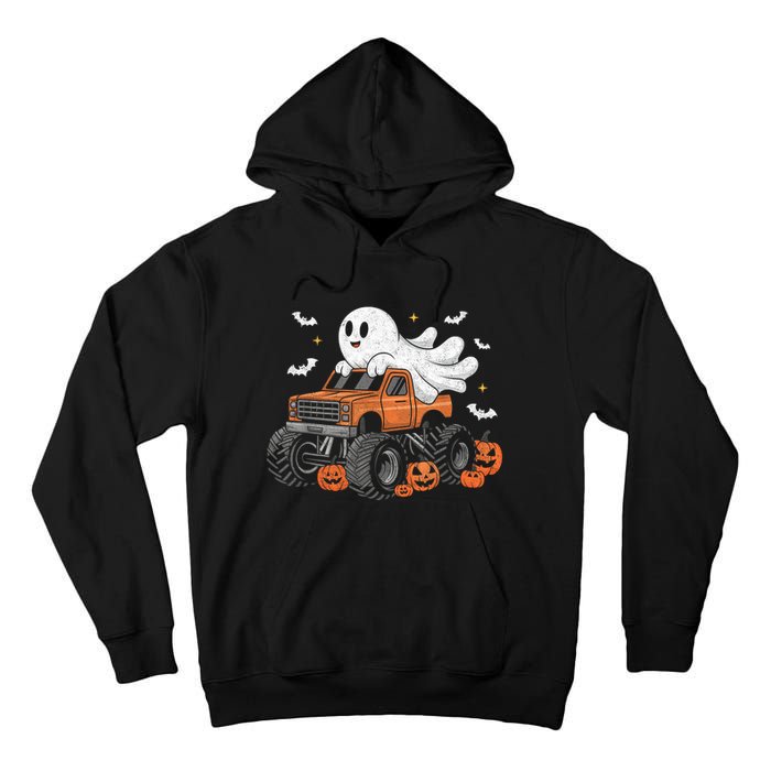 Monster Truck Boy Ghost Pumpkin Halloween Costume Tall Hoodie