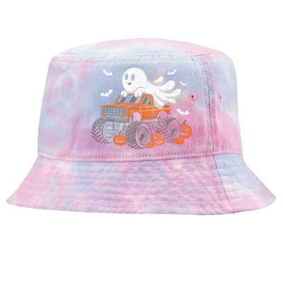 Monster Truck Boy Ghost Pumpkin Halloween Costume Tie-Dyed Bucket Hat