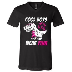 Monster Truck Breast Cancer V-Neck T-Shirt