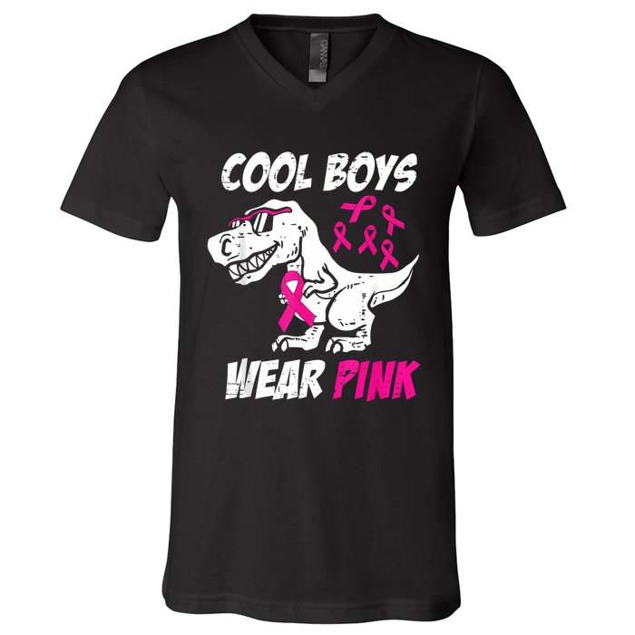 Monster Truck Breast Cancer V-Neck T-Shirt