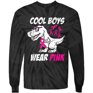 Monster Truck Breast Cancer Tie-Dye Long Sleeve Shirt