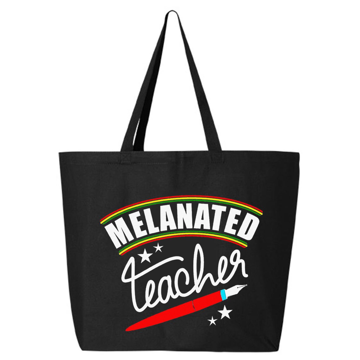 Melanated Teacher Black Teacher Pride Black History Month 25L Jumbo Tote