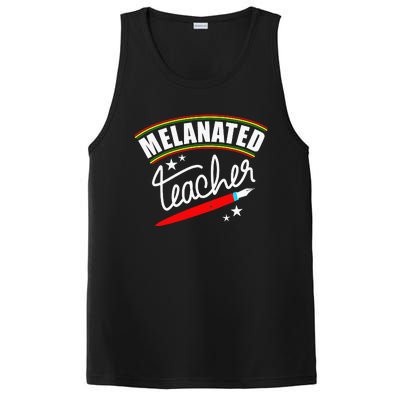 Melanated Teacher Black Teacher Pride Black History Month PosiCharge Competitor Tank