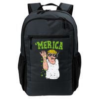 Merica Trump Bae Smoking Weed Cannabis Funny 420 Stoner Gift Daily Commute Backpack