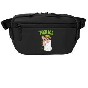 Merica Trump Bae Smoking Weed Cannabis Funny 420 Stoner Gift Crossbody Pack