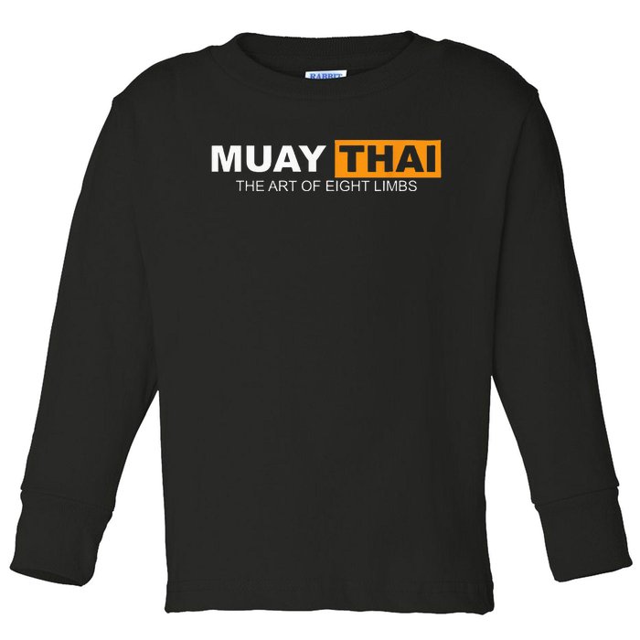 Muay Thai Boxing Kickboxing MMA Toddler Long Sleeve Shirt