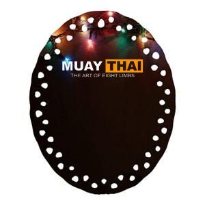 Muay Thai Boxing Kickboxing MMA Ceramic Oval Ornament