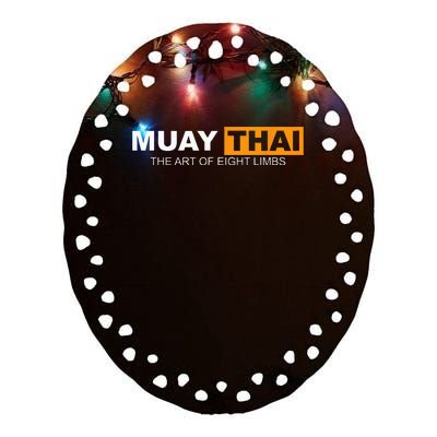 Muay Thai Boxing Kickboxing MMA Ceramic Oval Ornament