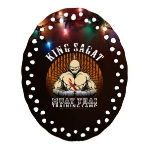 Muay Thai Boxing Training Gym Sagat Training Camp Ceramic Oval Ornament