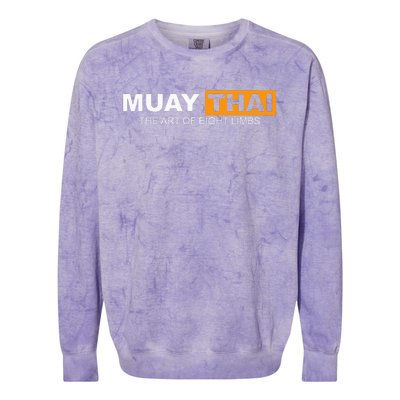 Muay Thai Boxing Kickboxing Mma Colorblast Crewneck Sweatshirt