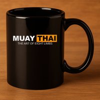 Muay Thai Boxing Kickboxing Mma 11oz C Handle Ceramic Mug