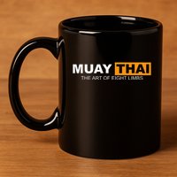 Muay Thai Boxing Kickboxing Mma 11oz C Handle Ceramic Mug