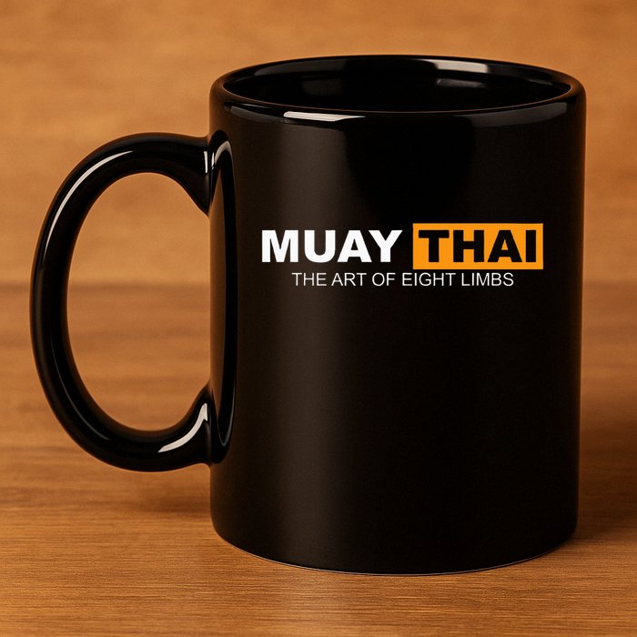 Muay Thai Boxing Kickboxing Mma 11oz C Handle Ceramic Mug
