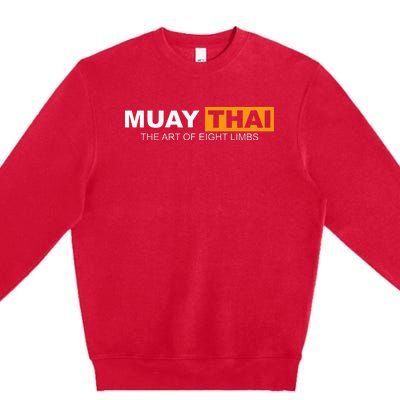 Muay Thai Boxing Kickboxing Mma Premium Crewneck Sweatshirt