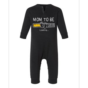 Mom To Be 2025 Loading Mom Est 2025 Promoted To Mommy Gift Infant Fleece One Piece