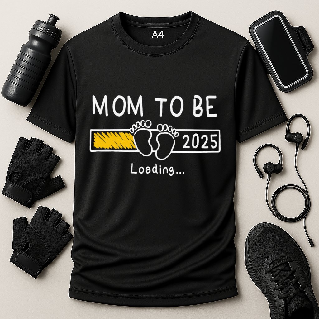 Mom To Be 2025 Loading Mom Est 2025 Promoted To Mommy Gift Cooling Performance Crew T-Shirt