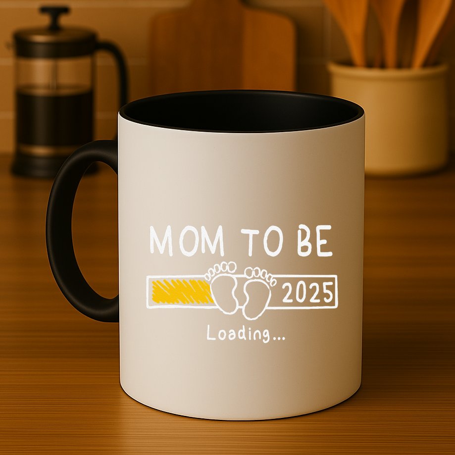 Mom To Be 2025 Loading Mom Est 2025 Promoted To Mommy Gift Mug