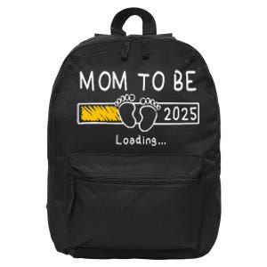 Mom To Be 2025 Loading Mom Est 2025 Promoted To Mommy Gift 16 in Basic Backpack