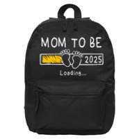 Mom To Be 2025 Loading Mom Est 2025 Promoted To Mommy Gift 16 in Basic Backpack