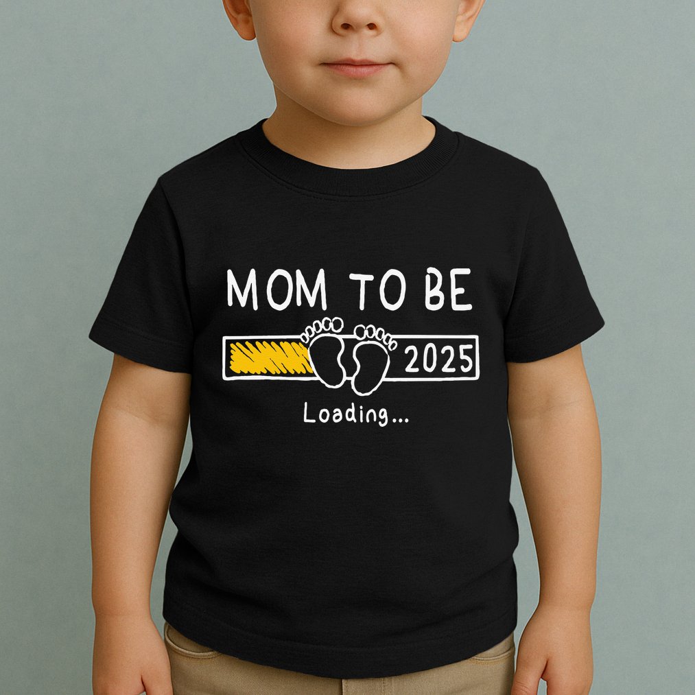 Mom To Be 2025 Loading Mom Est 2025 Promoted To Mommy Gift Toddler T-Shirt