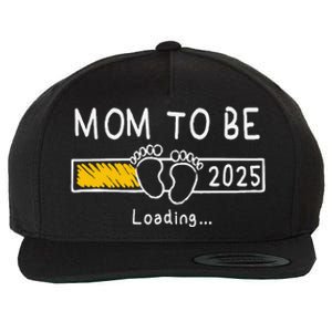 Mom To Be 2025 Loading Mom Est 2025 Promoted To Mommy Gift Wool Snapback Cap