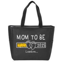 Mom To Be 2025 Loading Mom Est 2025 Promoted To Mommy Gift Zip Tote Bag