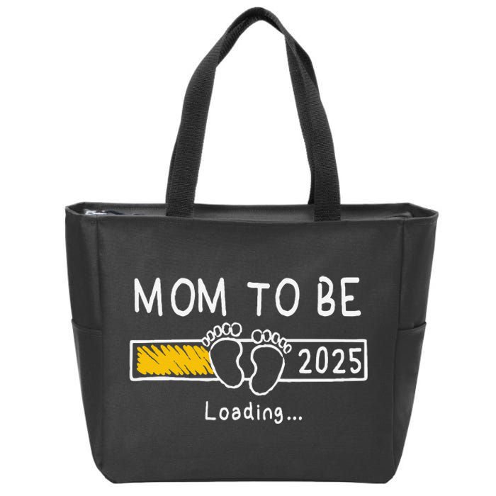 Mom To Be 2025 Loading Mom Est 2025 Promoted To Mommy Gift Zip Tote Bag