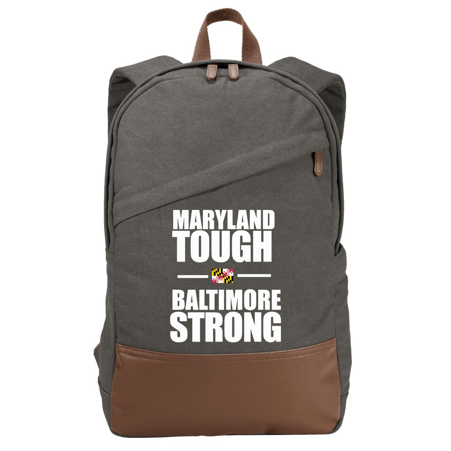 Maryland Tough Baltimore Strong Cotton Canvas Backpack