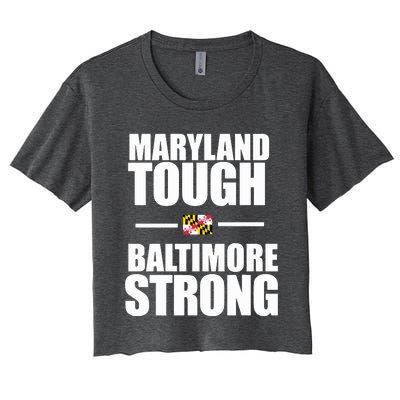 Maryland Tough Baltimore Strong Women's Crop Top Tee