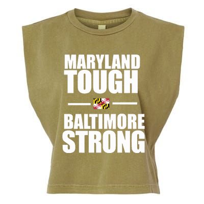 Maryland Tough Baltimore Strong Garment-Dyed Women's Muscle Tee