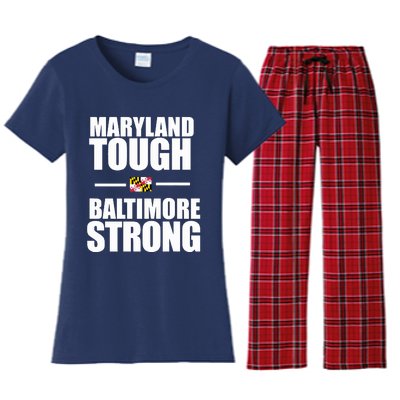 Maryland Tough Baltimore Strong Women's Flannel Pajama Set