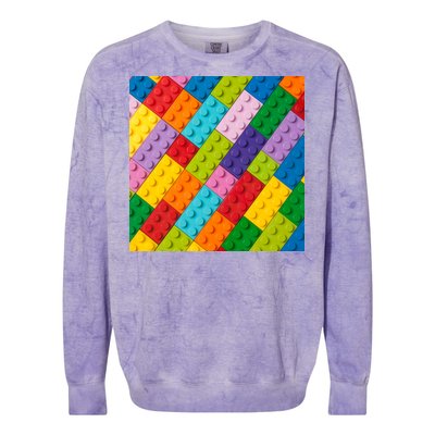 Many Toy Blocks Pattern Colorblast Crewneck Sweatshirt