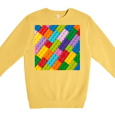 Many Toy Blocks Pattern Premium Crewneck Sweatshirt