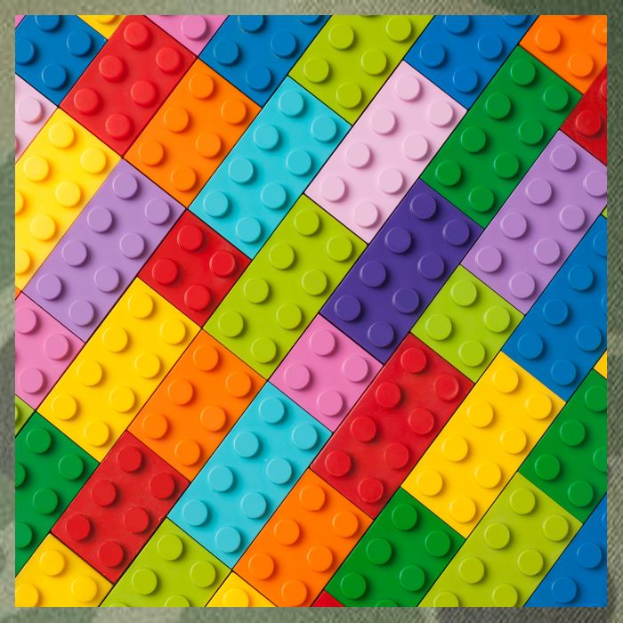 Many Toy Blocks Pattern Legacy Tie Dye Trucker Hat