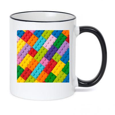 Many Toy Blocks Pattern 11oz Black Color Changing Mug