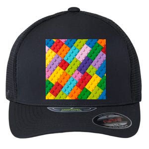 Many Toy Blocks Pattern Flexfit Unipanel Trucker Cap