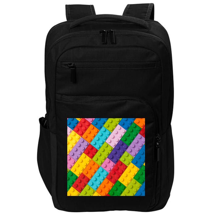 Many Toy Blocks Pattern Impact Tech Backpack