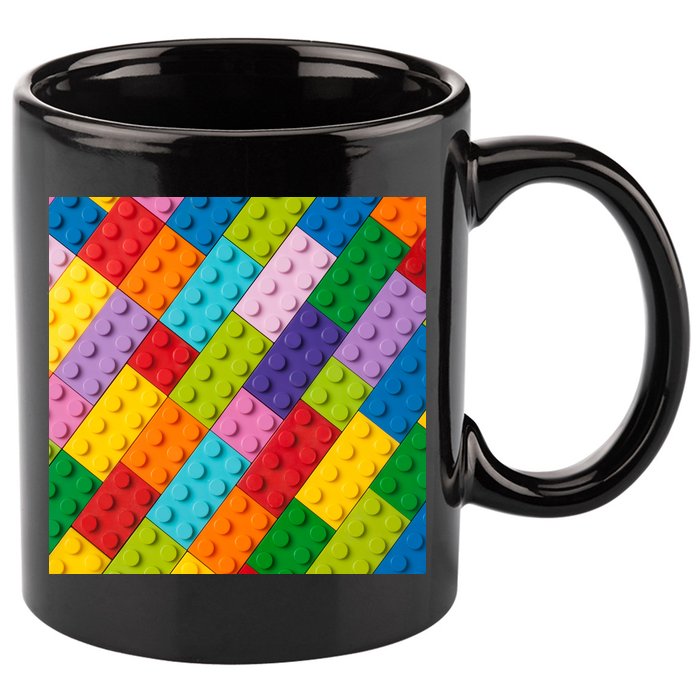 Many Toy Blocks Pattern 11oz C Handle Ceramic Mug