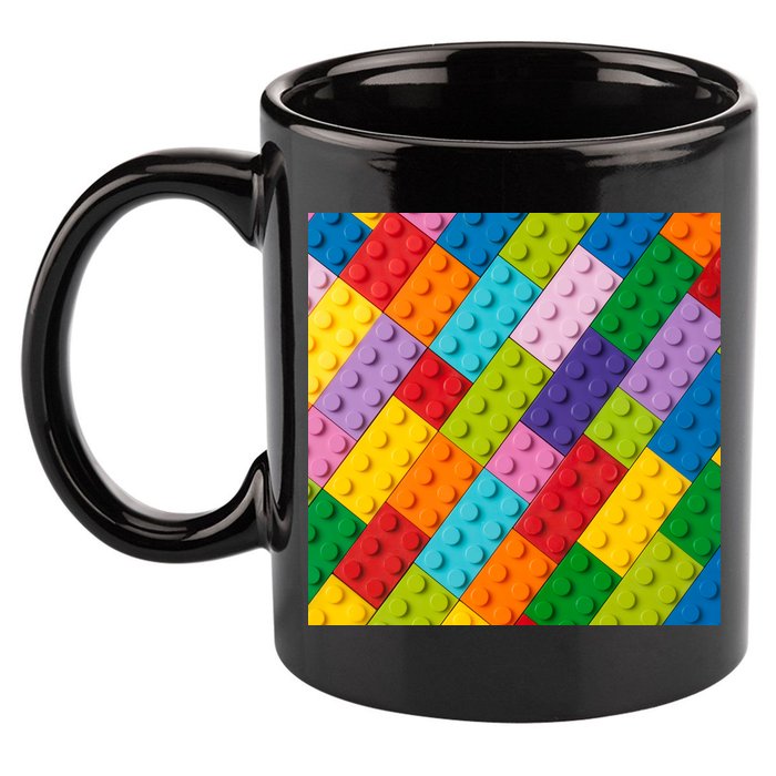 Many Toy Blocks Pattern 11oz C Handle Ceramic Mug
