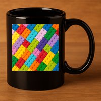 Many Toy Blocks Pattern 11oz C Handle Ceramic Mug