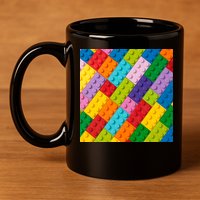 Many Toy Blocks Pattern 11oz C Handle Ceramic Mug