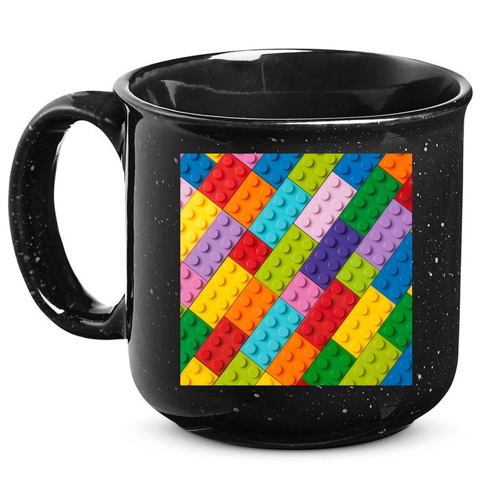 Many Toy Blocks Pattern 15oz Campfire Ceramic Mug
