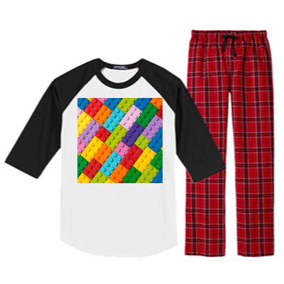 Many Toy Blocks Pattern Raglan Sleeve Pajama Set