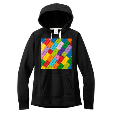 Many Toy Blocks Pattern Women's Fleece Hoodie