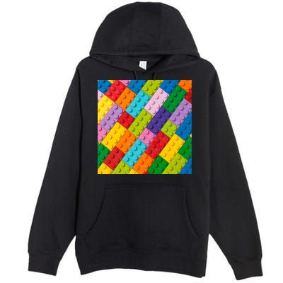 Many Toy Blocks Pattern Premium Pullover Hoodie